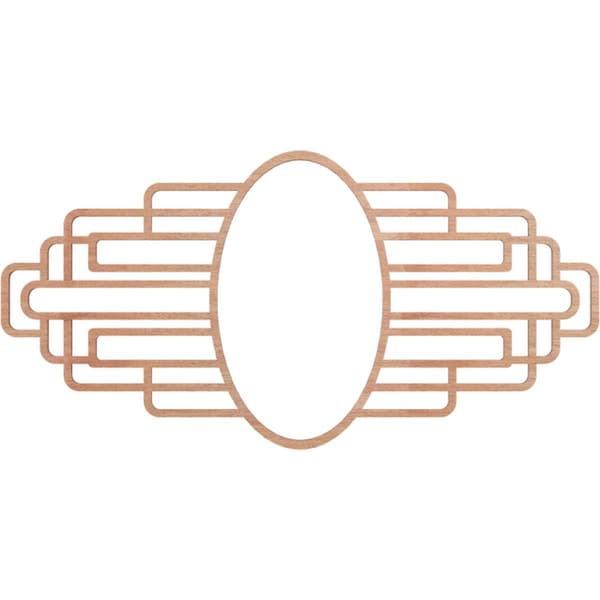 Ekena Millwork Elizabeth Wood Fretwork Pierced Ceiling Medallion, Cherry, 20"W x 10"H x 5 1/2"IW x 9 1/2"IH x 1/4"T CMWP20X10X0250EBCH - main